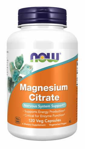 NOW Magnesium Citrate, Магния Цитрат, 120 капсул