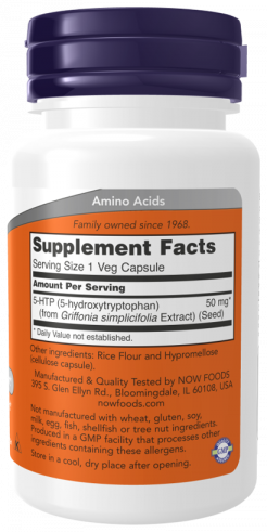 NOW 5-HTP 50 mg, 30 капсул