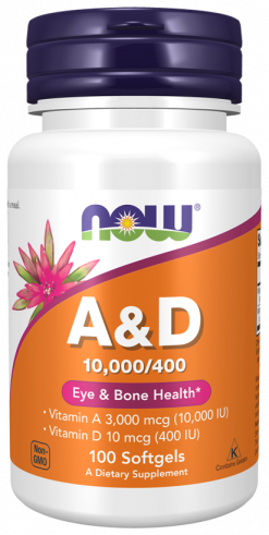 NOW Витамины А/D 10000/400 МЕ, 100 капсул