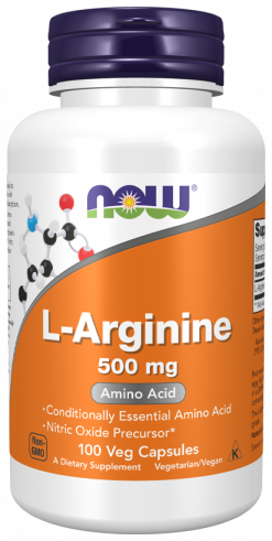NOW L-Arginine 500 mg, 100 капсул