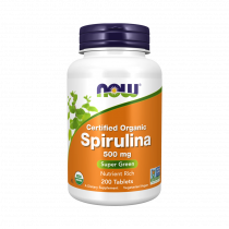 NOW Certified Organic Spirulina 500 mg, 200 таблеток